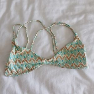 Frankie’s Bikinis Kaia braided top - Blue Chevron